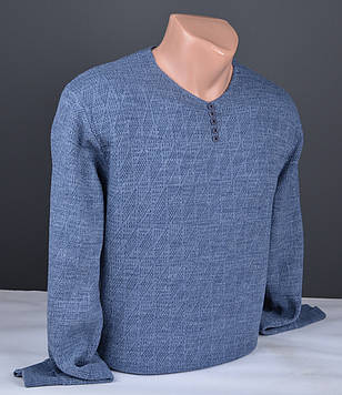 Чоловічий пуловер великого розміру | Чоловічий светр Vip Stendo синійТуреччина 9257 Б