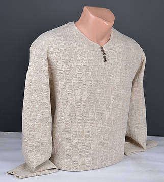 Чоловічий пуловер великого розміру | Чоловічий светр Vip Stendo бежевийТуреччина 9258 Б
