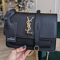 Женская маленькая модная сумочка YSL на цепочке, Крутая молодежная черная мини сумка кросс боди через плечо