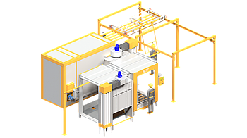 Лінія порошкового фарбування Flag - 2.3ч без відстійників та підвісок для габаритів цеху : 10.2м х 6,0м