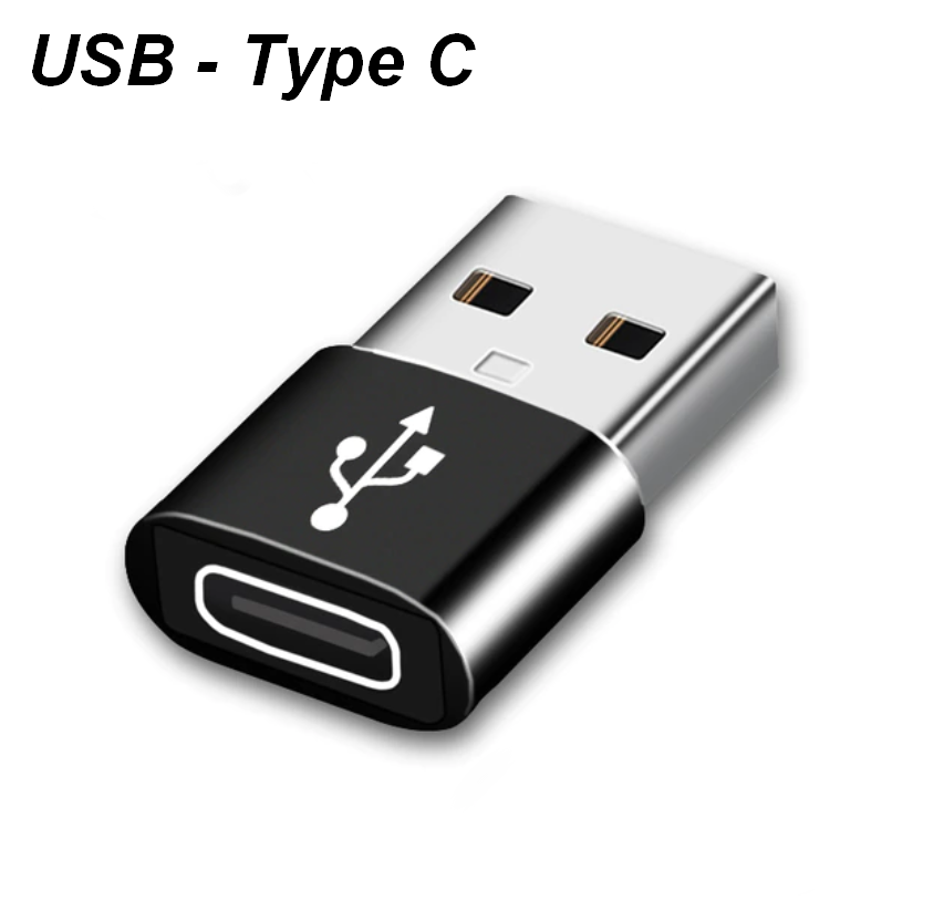 Адаптер перехідник USB - Type C Black, фото 1