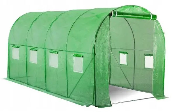 Теплиця садова, парник Польща 2,5x4x2 м 4 секції зелена 10 м2