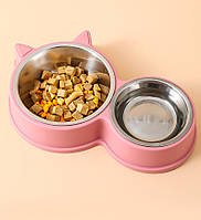 Тор! Миска для кошек Taotaopets 132215 с металлической миской Pink