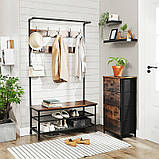 Полиця металева для взуття з вішалкою Лофт HSR47BX, фото 7