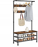 Полиця металева для взуття з вішалкою Лофт HSR47BX, фото 2