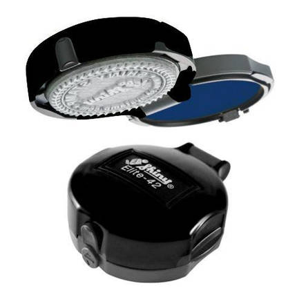 Оснастка для печатки 42 мм чорна кишенькова, Shiny Elite-42, фото 1