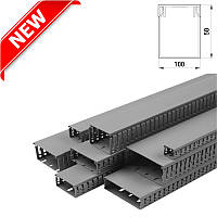 Короб пластиковый перфорированный 100х50мм, 2м, Кабель-канал перфорированный, E.NEXT, (s13033012)