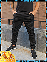Спортивные штаны карго Мужские спортивные штаны лето Котоновые штаны черного цвета Джоггеры с карманами