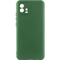 Чохол TPU GETMAN Liquid Silk Full Camera для Motorola Moto G72 Зелений / Dark green