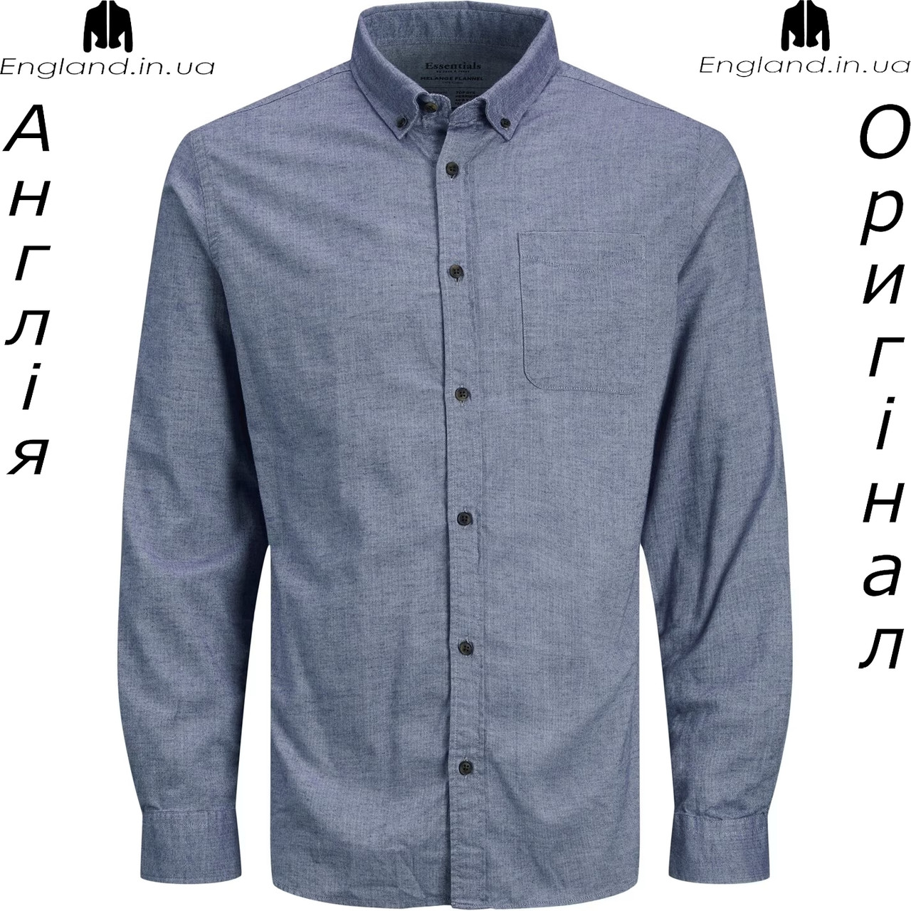 Сорочка чоловіча Jack & Jones (Джек енд Джонс) з Англії - на довгий рукав