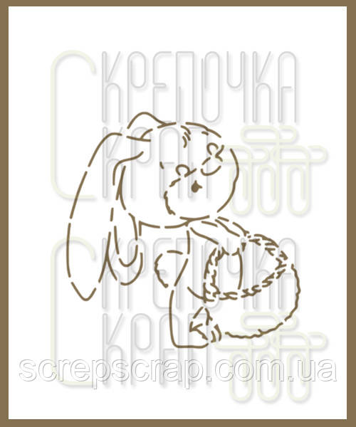 Трафарет для пряників зайчик
