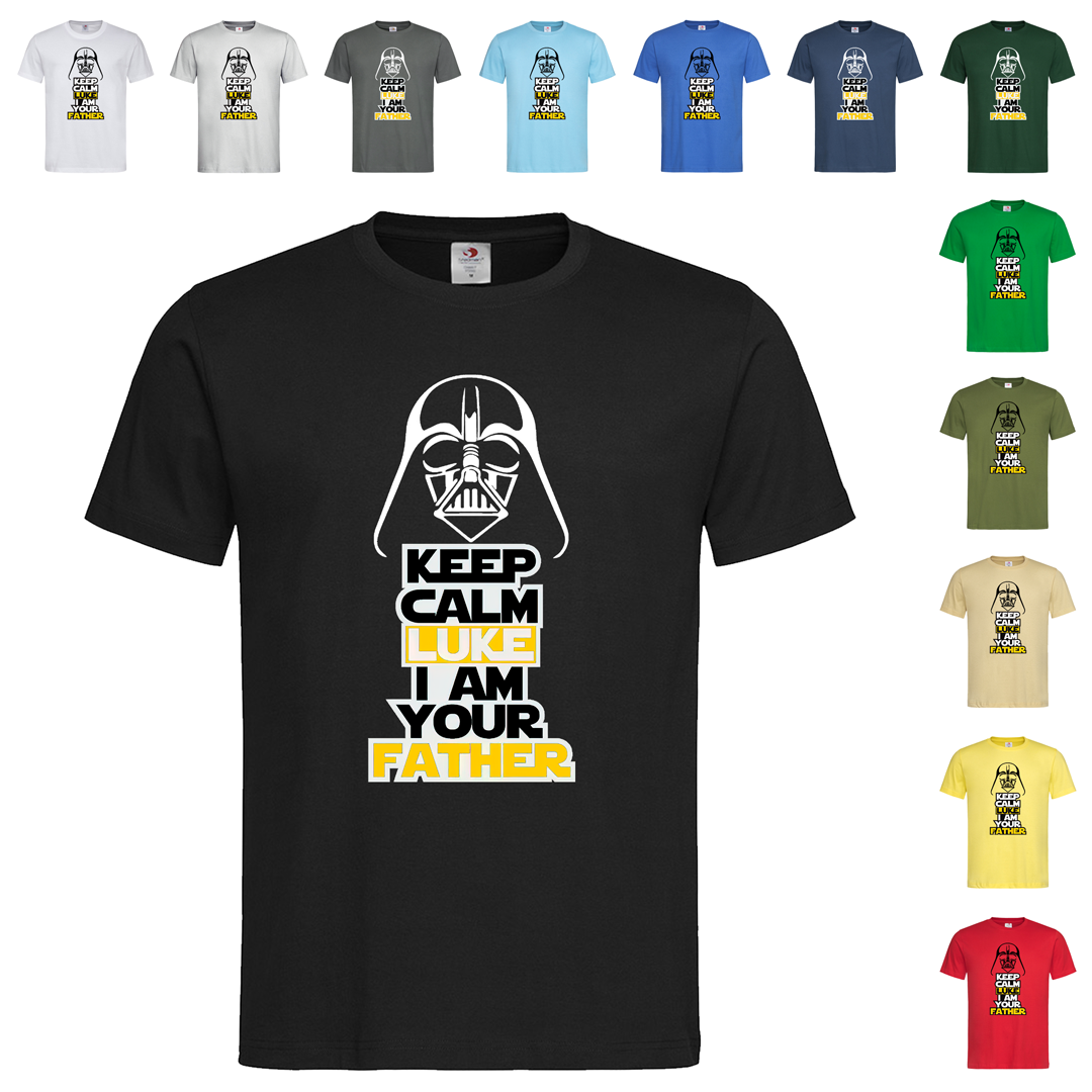 Чорна чоловіча/унісекс футболка Keep calm Luke (12-6-25)