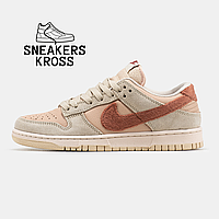 Nike SB Dunk Low Terry Swoosh, Женские кроссовки Найк СБ Данк персиковые, Nike dunk на весну 37