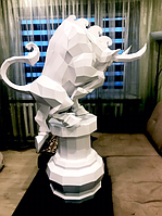 PaperKhan конструктор из картона 3D фигура бык телец корова Паперкрафт Papercraft подарочный набор игрушка