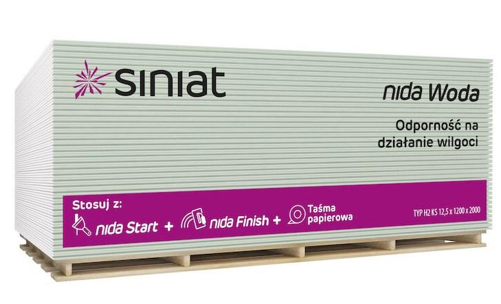 Гіпсокартон вологостійкий NIDA Siniat 12.5*1200*2500 мм - фото 1 - id-p2098668980