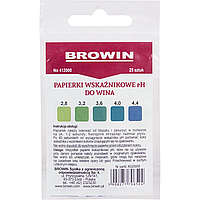 Индикаторная бумага для домашнего игристого pH 2,8-4,4, 25 шт. Browin
