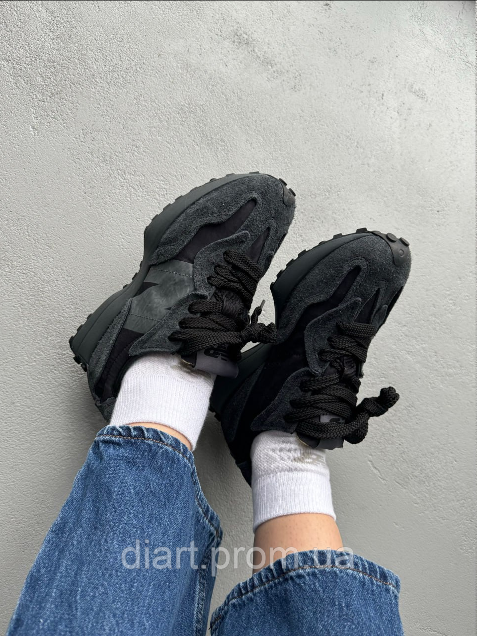 Кроссовки New Balance 327 Triple Black унисекс - фото 9 - id-p2098696137