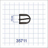 Пряжка 35711 чорний нікель 14мм, фото 6