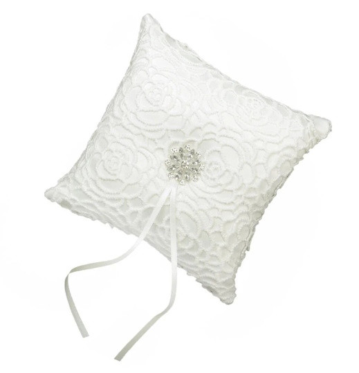 Подушка під весільні обручки 14х14см (WeddingPillow5), фото 1