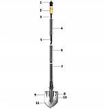 Лопата туристична саперна багатофункціональна, складна портативна лопата, фото 8