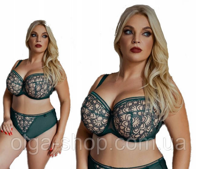 Бюстгальтер з м'якими чашками чорний soft Kris Line essence жіноча спідня білизна великих розмірів груди, фото 1