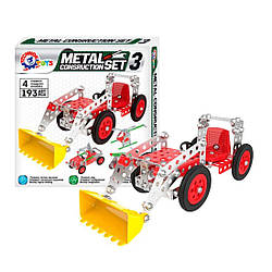 6412 Конструктор металевий Технок,193 деталі,4 моделі