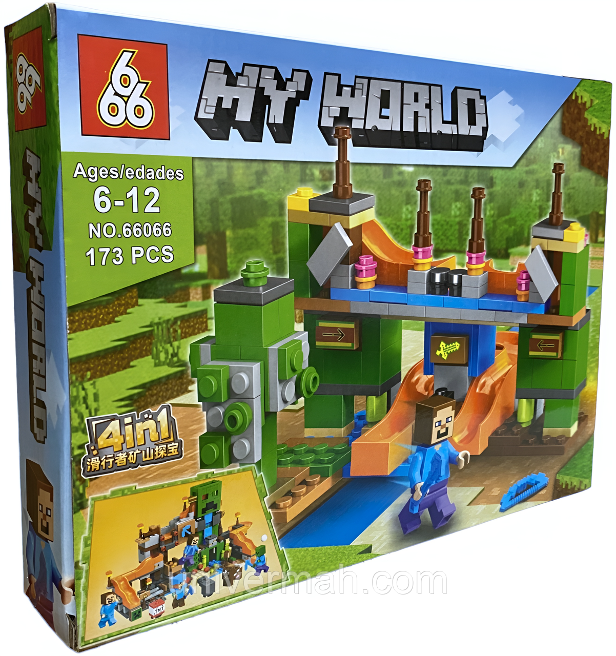 Конструктор Майнкрафт, 173 деталь, Minecraft My world