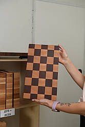 Торцева обробна дошка в стилі шахи розміром 35*20 см