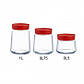 Набір банок з червоними кришками 3 шт Luminarc Jar SWING Q6641, фото 3