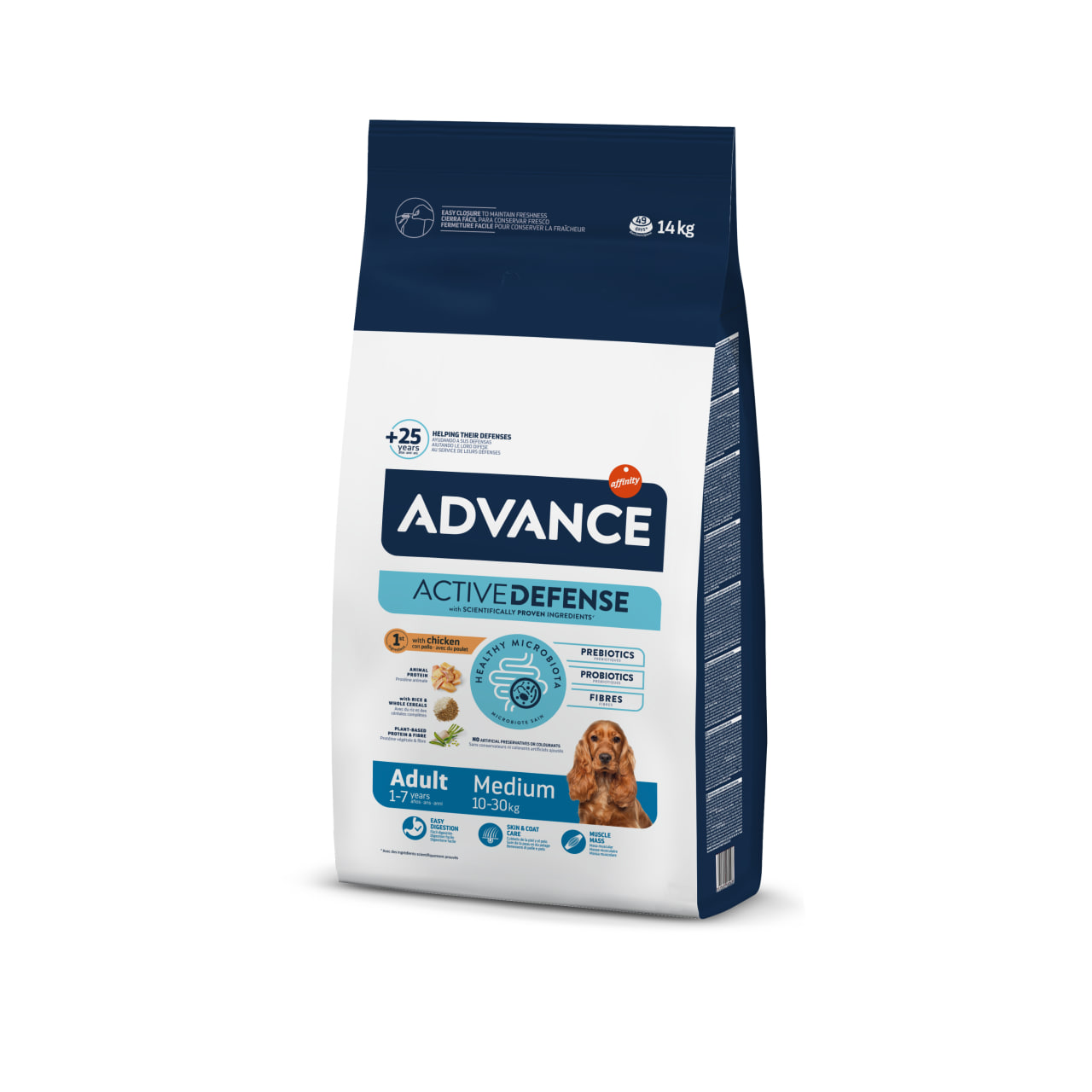 Сухий корм для дорослих собак середніх порід Advance (Едванс) Adult Medium з куркою та рисом 14 кг