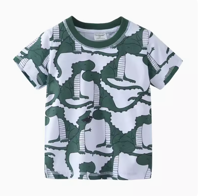 Дитяча футболка з принтом динозаврів р.110