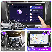 Lb Штатная автомагнитола в машину для Hyundai Accent 4 2010-2017 экран 10" 1/16Gb Wi-Fi GPS Base