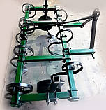 Пружинний культиватор передпосівний європак-1,6м навісний до мінітрактора ($-образна стійка, 7 лап в 2 ряди), фото 2