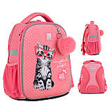 Рюкзак шкільний каркасний Kite Studio Pets 35x26x13.5 см 12 л, 115-130 см, рожевий (SP24-555S-2), фото 4