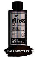 Демиперманентная краска для волос Id Hair Gloss 3N 3/0 темно-коричневый 75 мл original