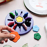 Набір крейди для малюків у формі квітки Djeco 12 кольорів DJ09005, фото 7