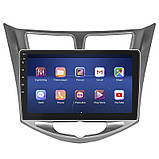 Lb Штатна автомагнітола в машину для Hyundai Accent 4 2010-2017 екран 10" 6/128Gb 4G Wi-Fi GPS Top Хюндай, фото 3