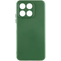 Чехол Silicone Cover Lakshmi Full Camera (A) для Huawei Honor X8a | Микрофибра Зеленый / Dark green