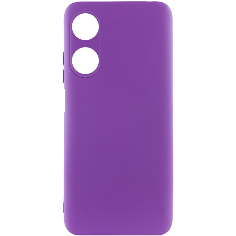 Чохол Silicone Cover Lakshmi Full Camera (A) для Oppo A38 | Мікрофібра Фіолетовий / Purple