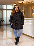 Фантастична жіноча куртка наповнювач синтепон 80 розміри батал, фото 6