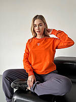 Стильный женский свитшот базовый с длинным рукавом оранжевый 40-42 44-46 48-50 52-54 батал 56-58 60-62