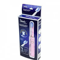 Зубна щітка на батарейках Shuke SK-601 рожева, Зубна щітка електрична кругла, Електрична зубна щітка HU-803 shuke sk-601