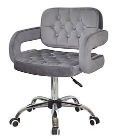 Крісло Gor CH-Office на хромованій хрестовині 530 мм із коліщатками, м'яке сидіння