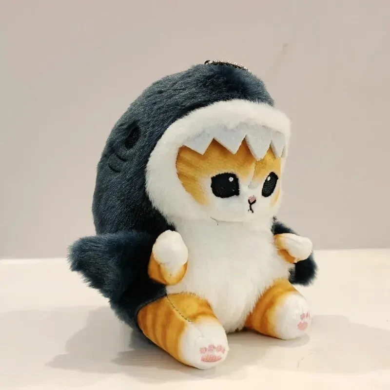 Мила невелика м'яка плюшева плюшева іграшка-брелок для дітей і дорослих в унікальному дизайні, 12 см (акула)