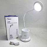 Настільна акумуляторна лампа Tedlux TL-1006 / Настільна лампа гнучка / Лампа для RA-141 дитячого столу, фото 2