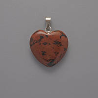 Кулон Серце Обсидіан d-20х20х6мм+- L-28мм+- купити біжутерію дешево оптом в інтернеті