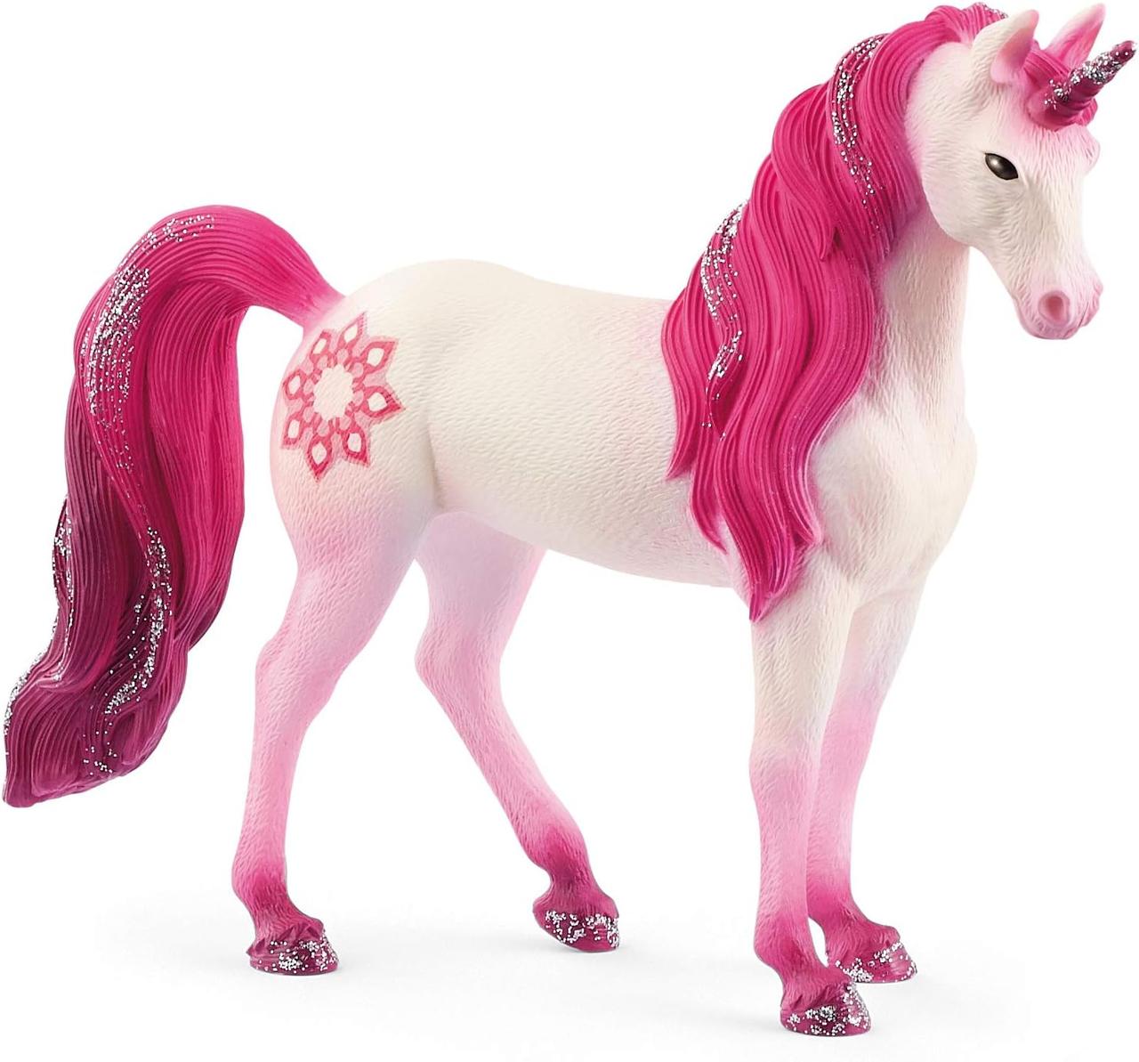 Schleich bayala, Igrushki-yedinorogi dlya devochek i mal'chikov, figurka yedinoroga Mandala Unicorn Mare, rozovyy, ot 5 let DETALI