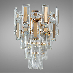 Бра кришталеве настінне Diasha цоколь E14 колір Золотистий 2018/2W SGD