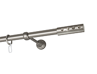 Карниз MStyle для штор металевий однорядний Сатин Алюр труба гладка 19 мм 400 см