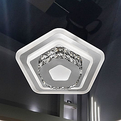 Маленька led люстра п'ятикутник з кришталем SY-7240/240 CR